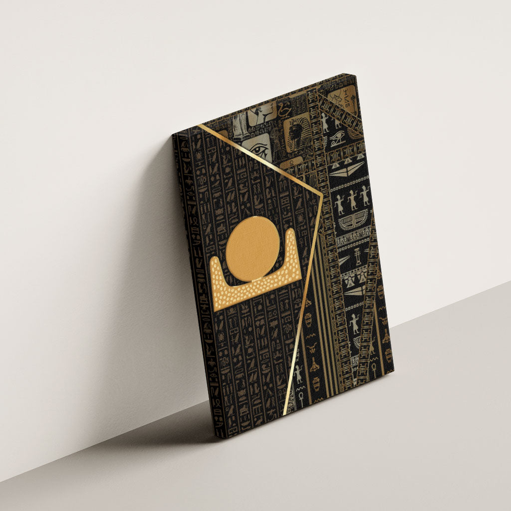 Egypt Akhet Canvas Wall Art Ancient Mythology Horizon Sun Disk