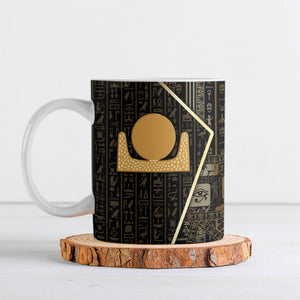 Egypt Akhet Ceramic Mug Ancient Mythology Horizon Sun Disk