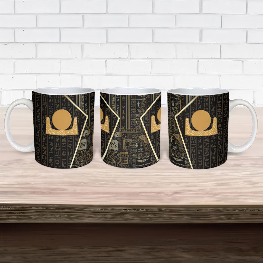 Egypt Akhet Ceramic Mug Ancient Mythology Horizon Sun Disk