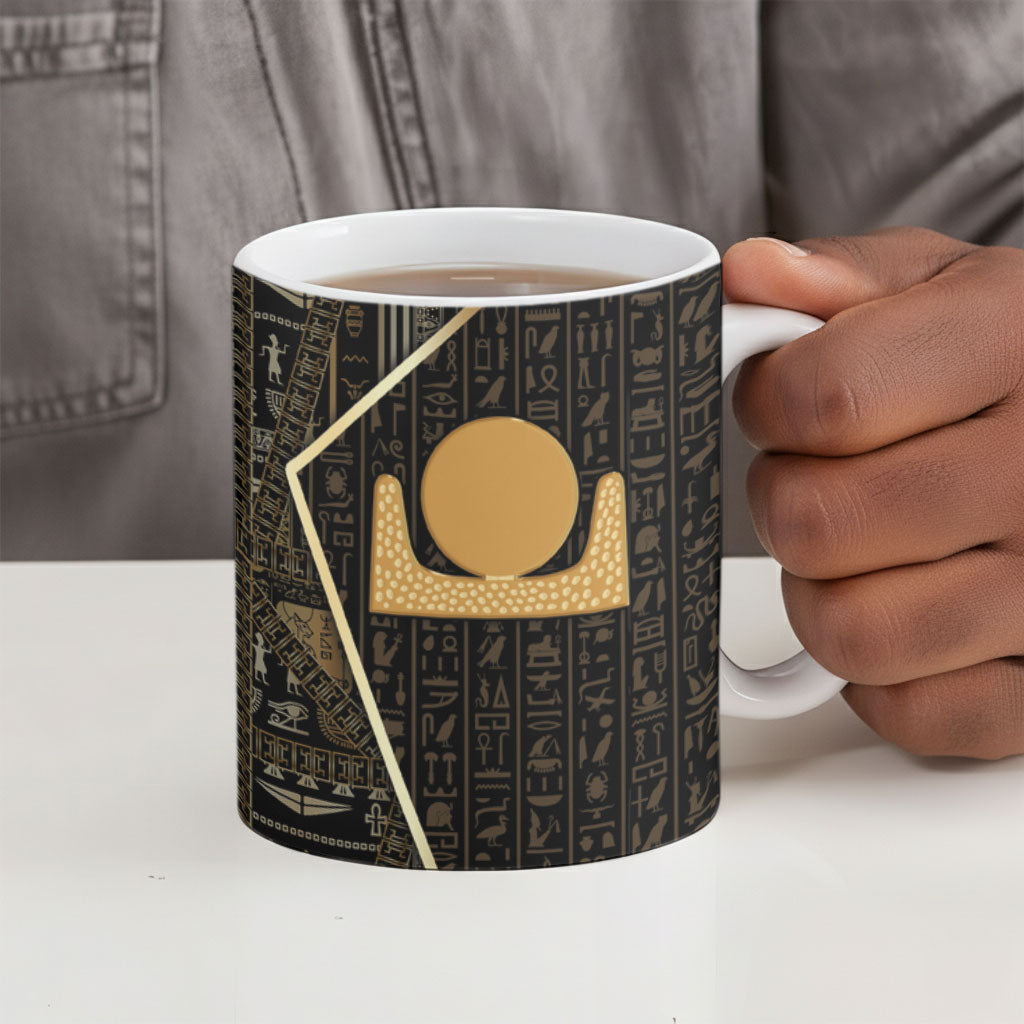 Egypt Akhet Ceramic Mug Ancient Mythology Horizon Sun Disk
