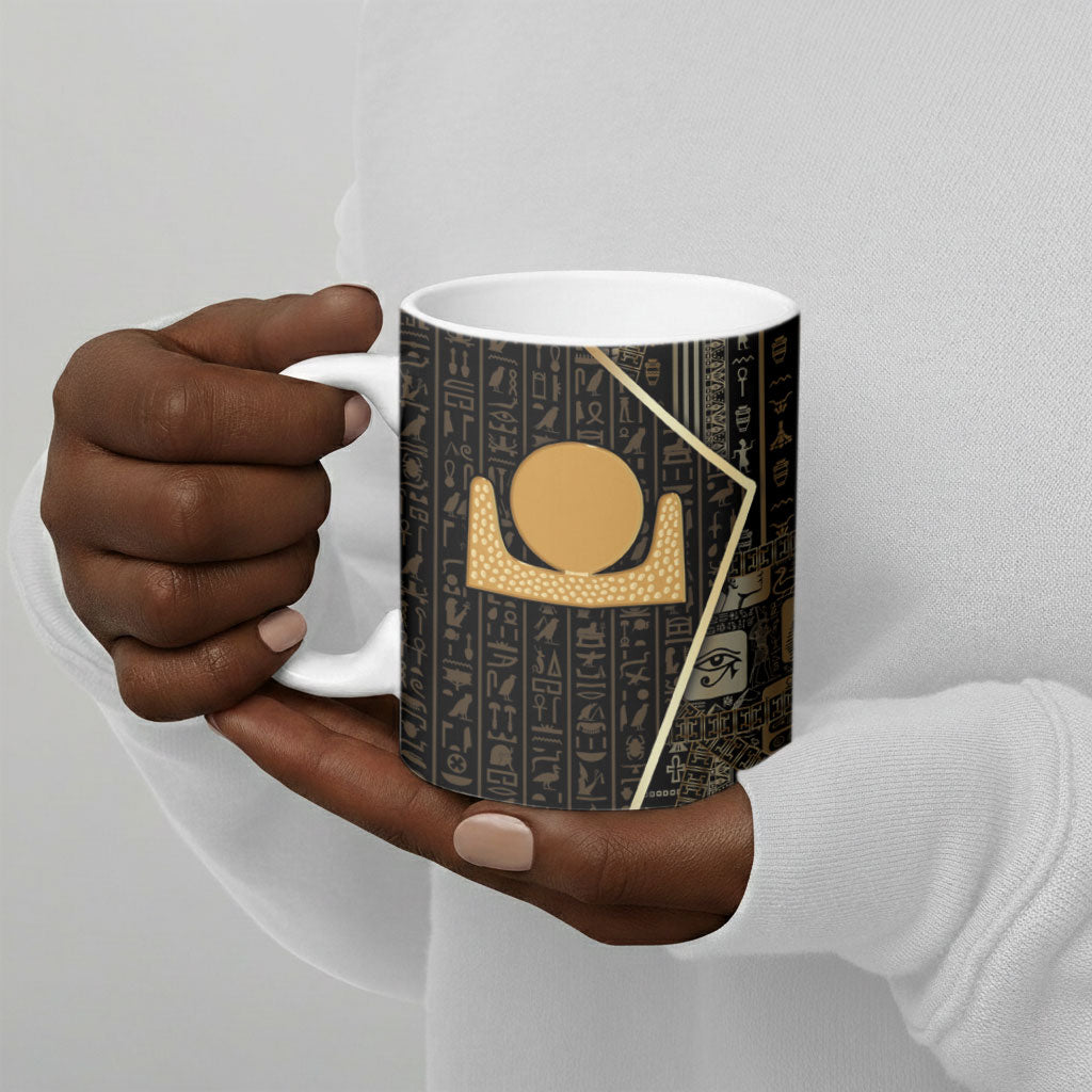 Egypt Akhet Ceramic Mug Ancient Mythology Horizon Sun Disk