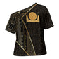 Egypt Akhet Cross Shoulder Shirt Ancient Mythology Horizon Sun Disk