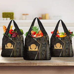 Egypt Akhet Grocery Bag Ancient Mythology Horizon Sun Disk