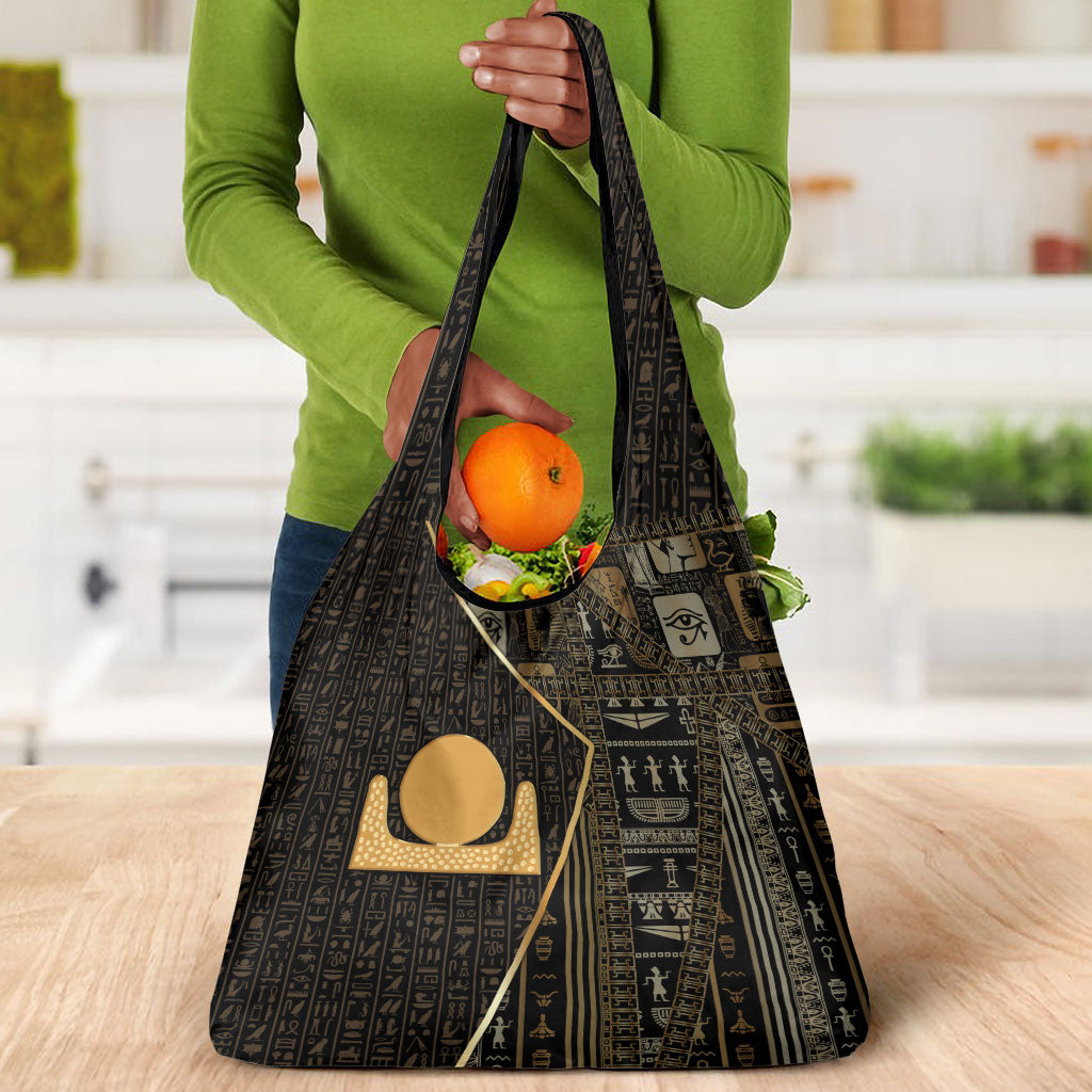 Egypt Akhet Grocery Bag Ancient Mythology Horizon Sun Disk