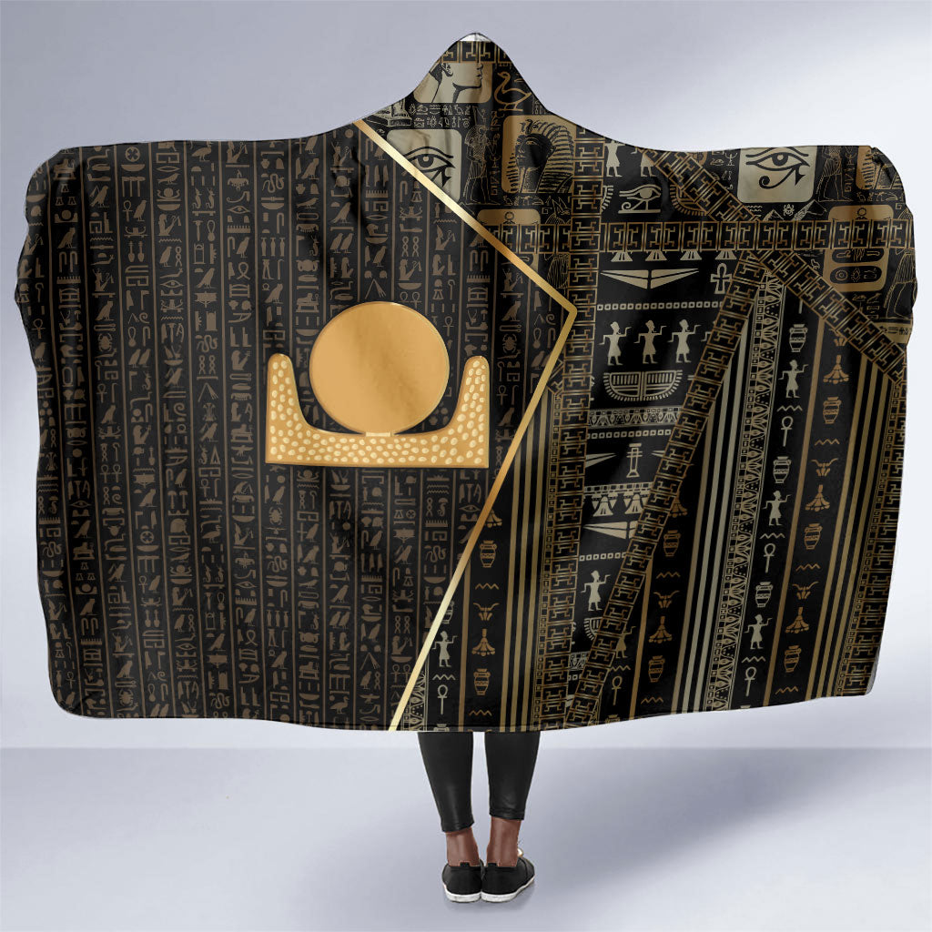 Egypt Akhet Hooded Blanket Ancient Mythology Horizon Sun Disk