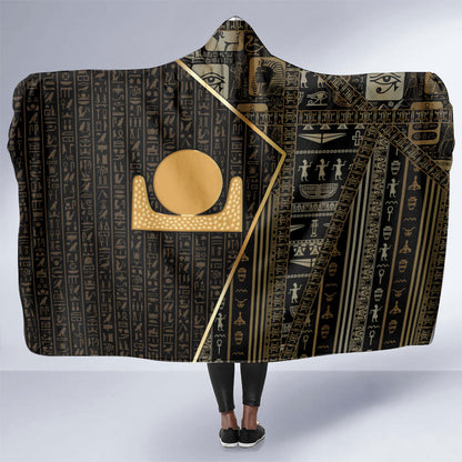 Egypt Akhet Hooded Blanket Ancient Mythology Horizon Sun Disk