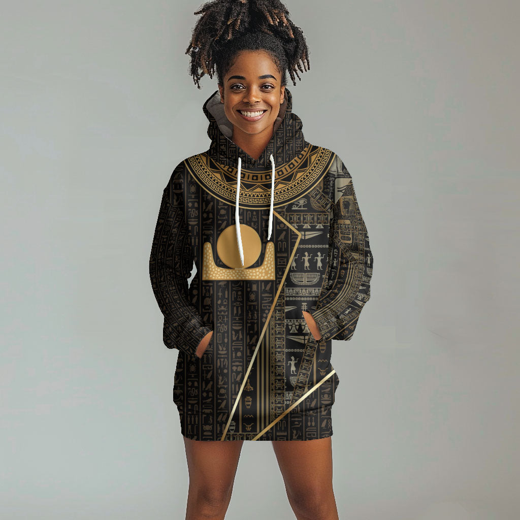 Egypt Akhet Hoodie Dress Ancient Mythology Horizon Sun Disk