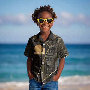 Egypt Akhet Kid Hawaiian Shirt Ancient Mythology Horizon Sun Disk