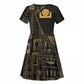 Egypt Akhet Kid Short Sleeve Dress Ancient Mythology Horizon Sun Disk