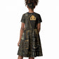 Egypt Akhet Kid Short Sleeve Dress Ancient Mythology Horizon Sun Disk