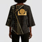 Egypt Akhet Kimono Sleeve Blouse Ancient Mythology Horizon Sun Disk