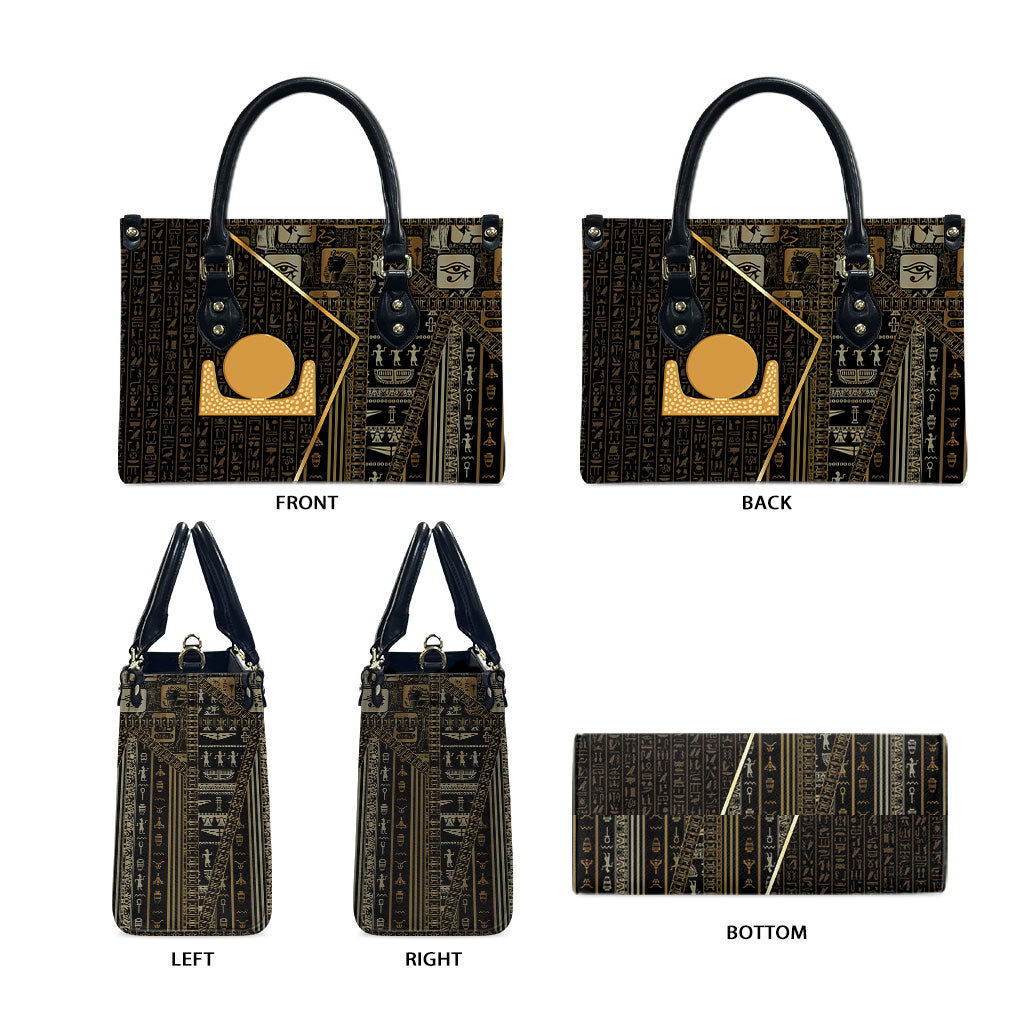 Egypt Akhet Leather Bag Ancient Mythology Horizon Sun Disk