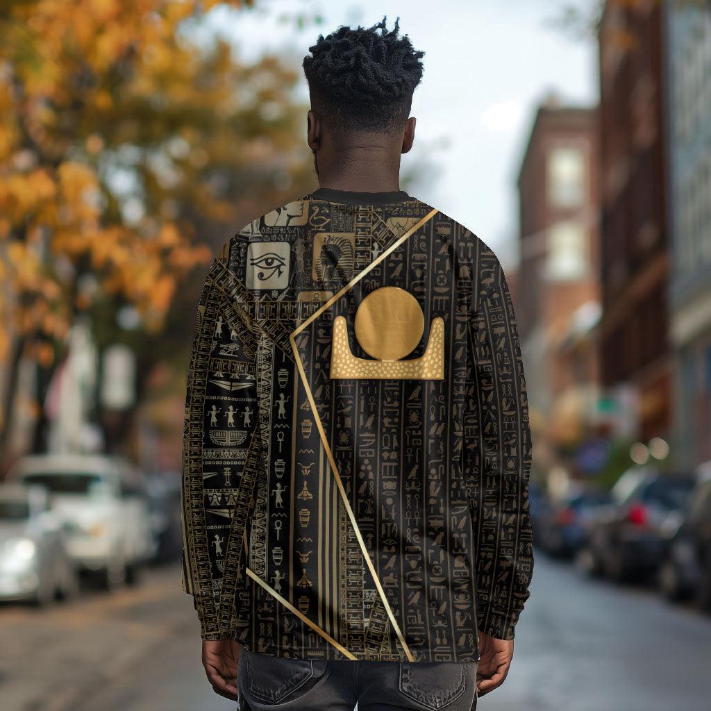Egypt Akhet Long Sleeve Shirt Ancient Mythology Horizon Sun Disk