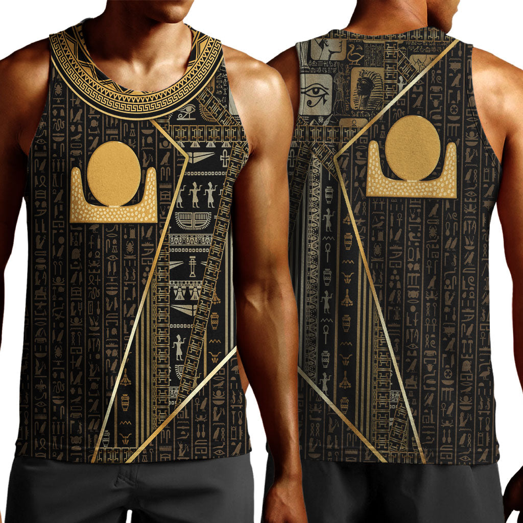 Egypt Akhet Men Tank Top Ancient Mythology Horizon Sun Disk