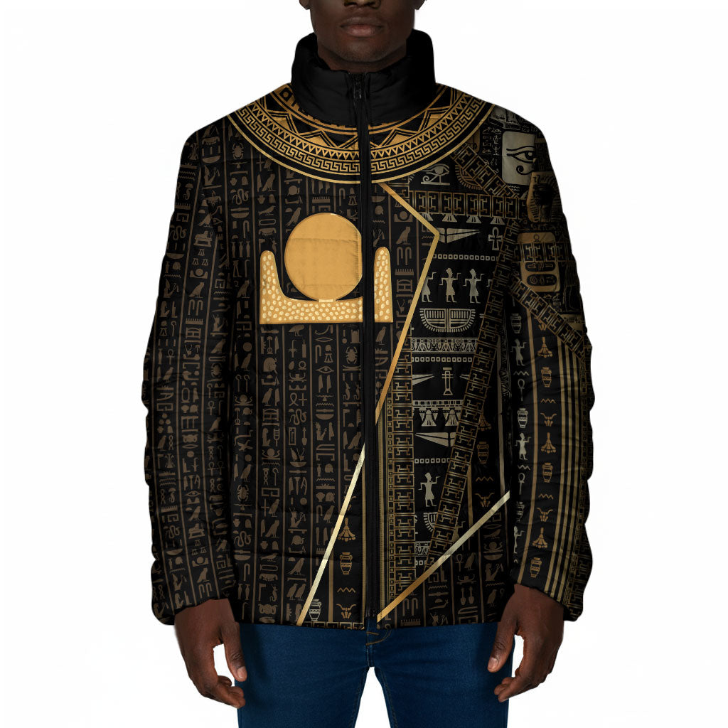 Egypt Akhet Padded Jacket Ancient Mythology Horizon Sun Disk
