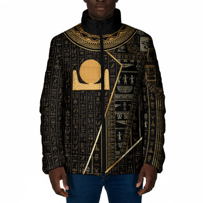 Egypt Akhet Padded Jacket Ancient Mythology Horizon Sun Disk