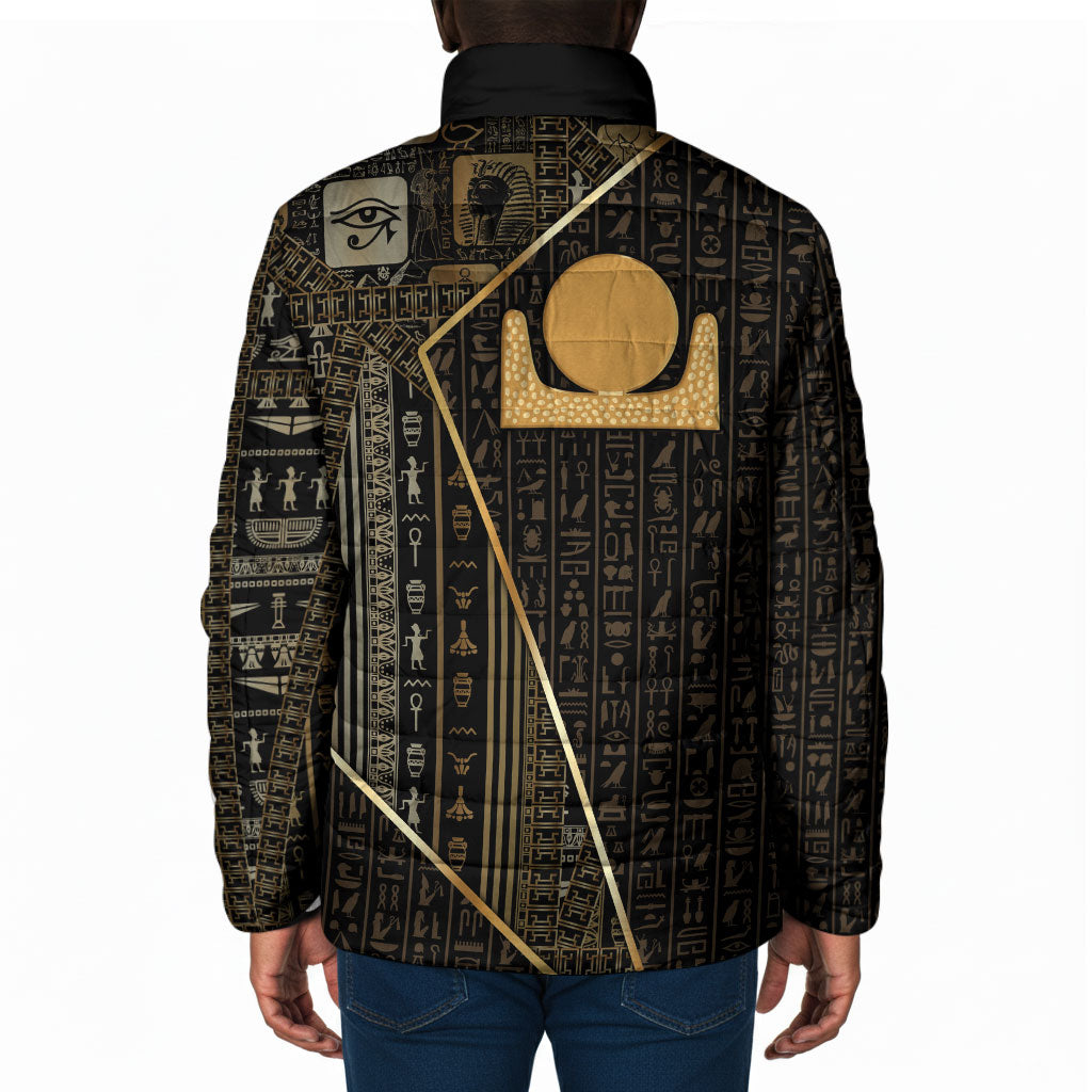 Egypt Akhet Padded Jacket Ancient Mythology Horizon Sun Disk