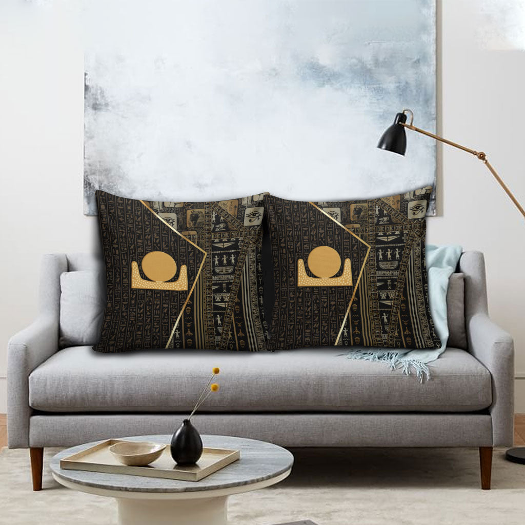 Egypt Akhet Pillow Cover Ancient Mythology Horizon Sun Disk
