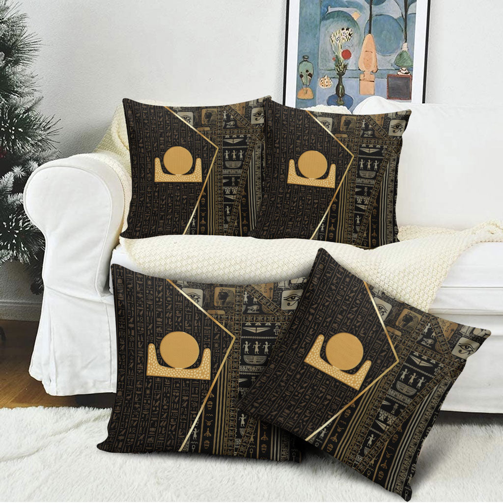 Egypt Akhet Pillow Cover Ancient Mythology Horizon Sun Disk