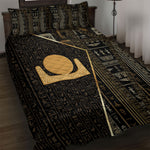 Egypt Akhet Quilt Bed Set Ancient Mythology Horizon Sun Disk
