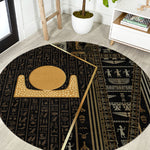 Egypt Akhet Round Carpet Ancient Mythology Horizon Sun Disk