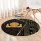 Egypt Akhet Round Carpet Ancient Mythology Horizon Sun Disk