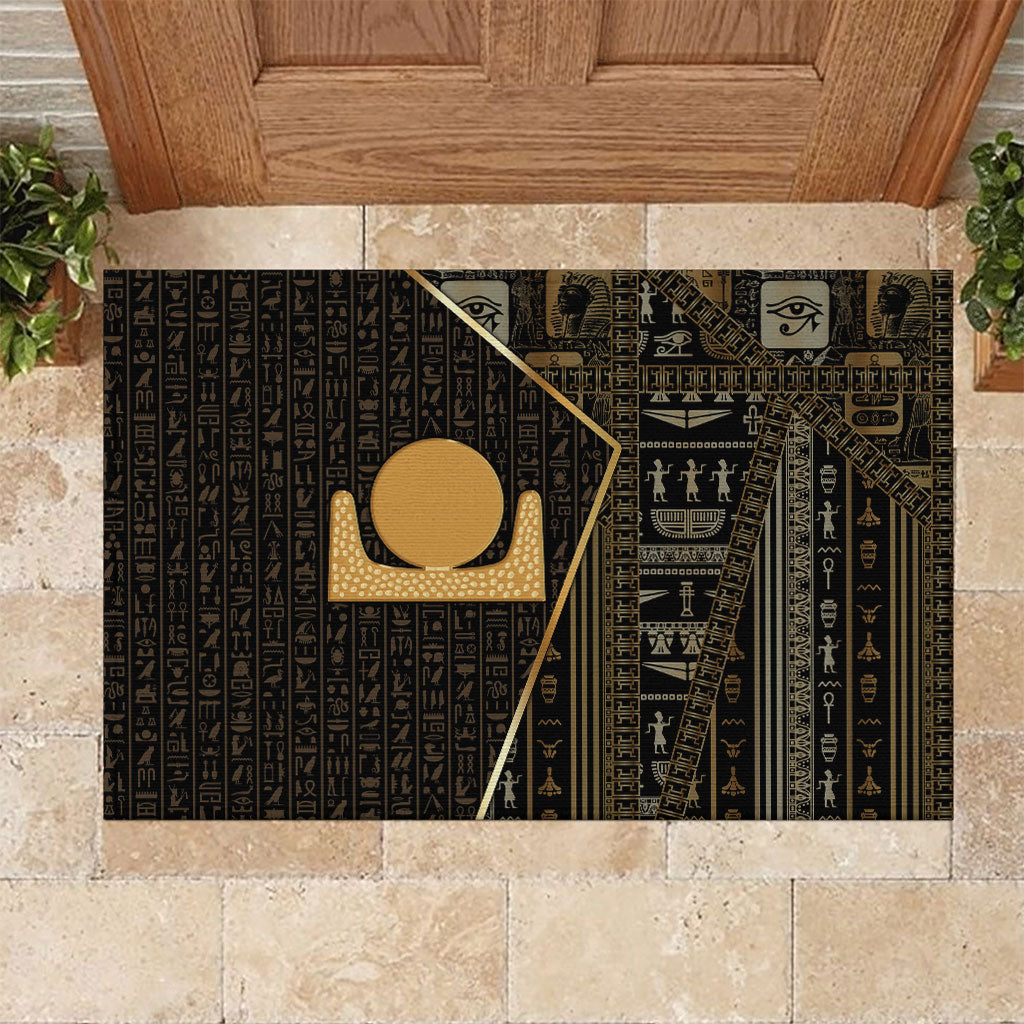 Egypt Akhet Rubber Doormat Ancient Mythology Horizon Sun Disk
