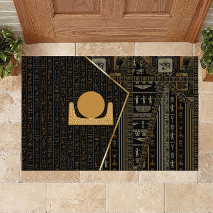 Egypt Akhet Rubber Doormat Ancient Mythology Horizon Sun Disk