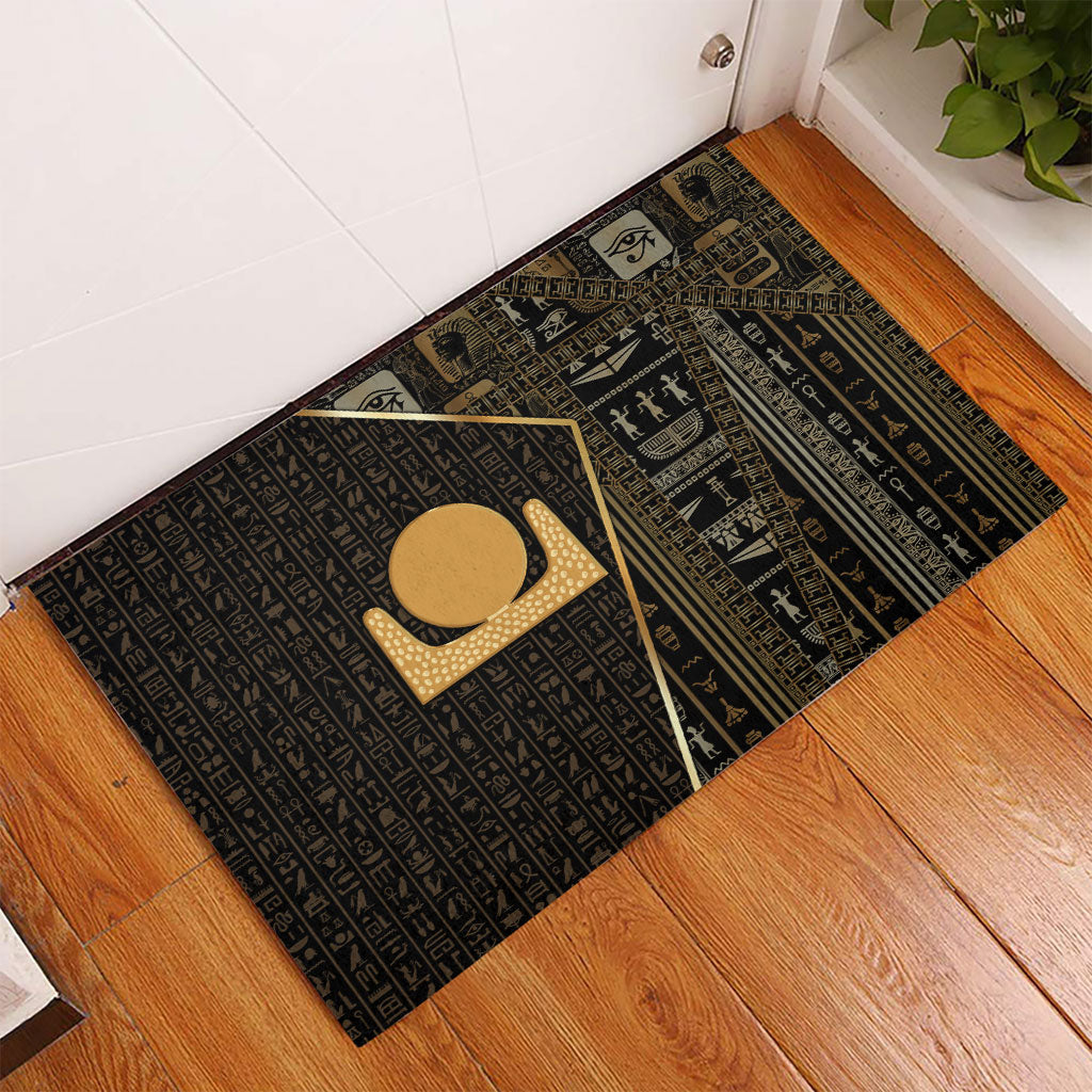 Egypt Akhet Rubber Doormat Ancient Mythology Horizon Sun Disk
