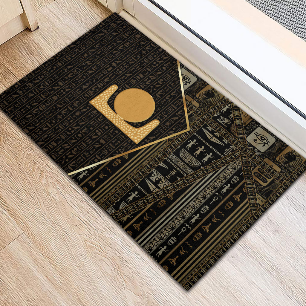Egypt Akhet Rubber Doormat Ancient Mythology Horizon Sun Disk