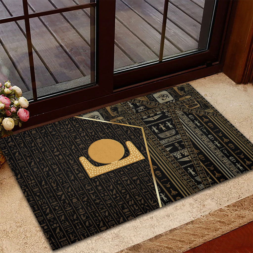 Egypt Akhet Rubber Doormat Ancient Mythology Horizon Sun Disk