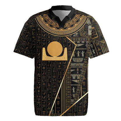 Egypt Akhet Rugby Jersey Ancient Mythology Horizon Sun Disk