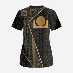 Egypt Akhet Scrub Top Ancient Mythology Horizon Sun Disk