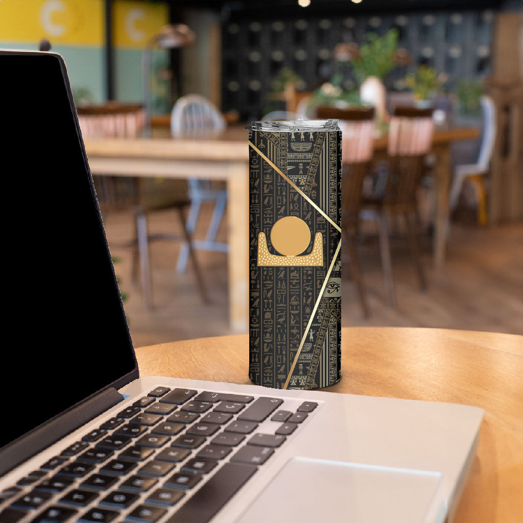 Egypt Akhet Skinny Tumbler Ancient Mythology Horizon Sun Disk