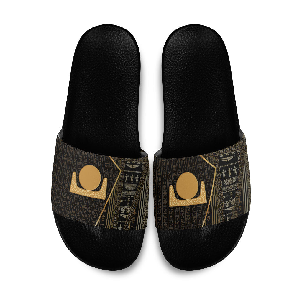 Egypt Akhet Slide Sandals Ancient Mythology Horizon Sun Disk