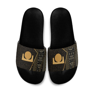 Egypt Akhet Slide Sandals Ancient Mythology Horizon Sun Disk