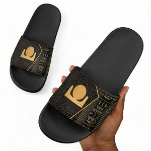 Egypt Akhet Slide Sandals Ancient Mythology Horizon Sun Disk
