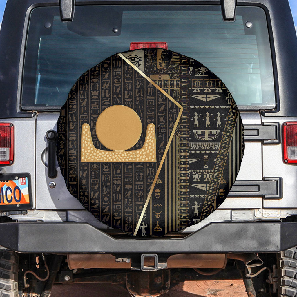 Egypt Akhet Spare Tire Cover Ancient Mythology Horizon Sun Disk