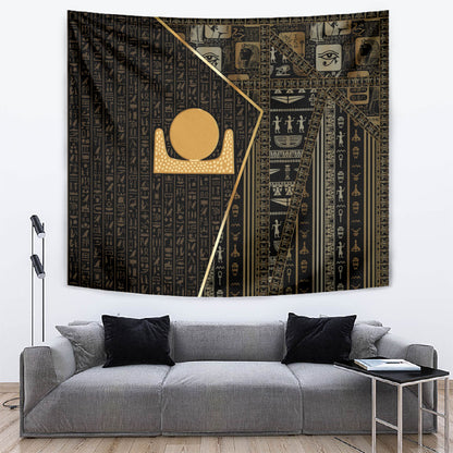 Egypt Akhet Tapestry Ancient Mythology Horizon Sun Disk