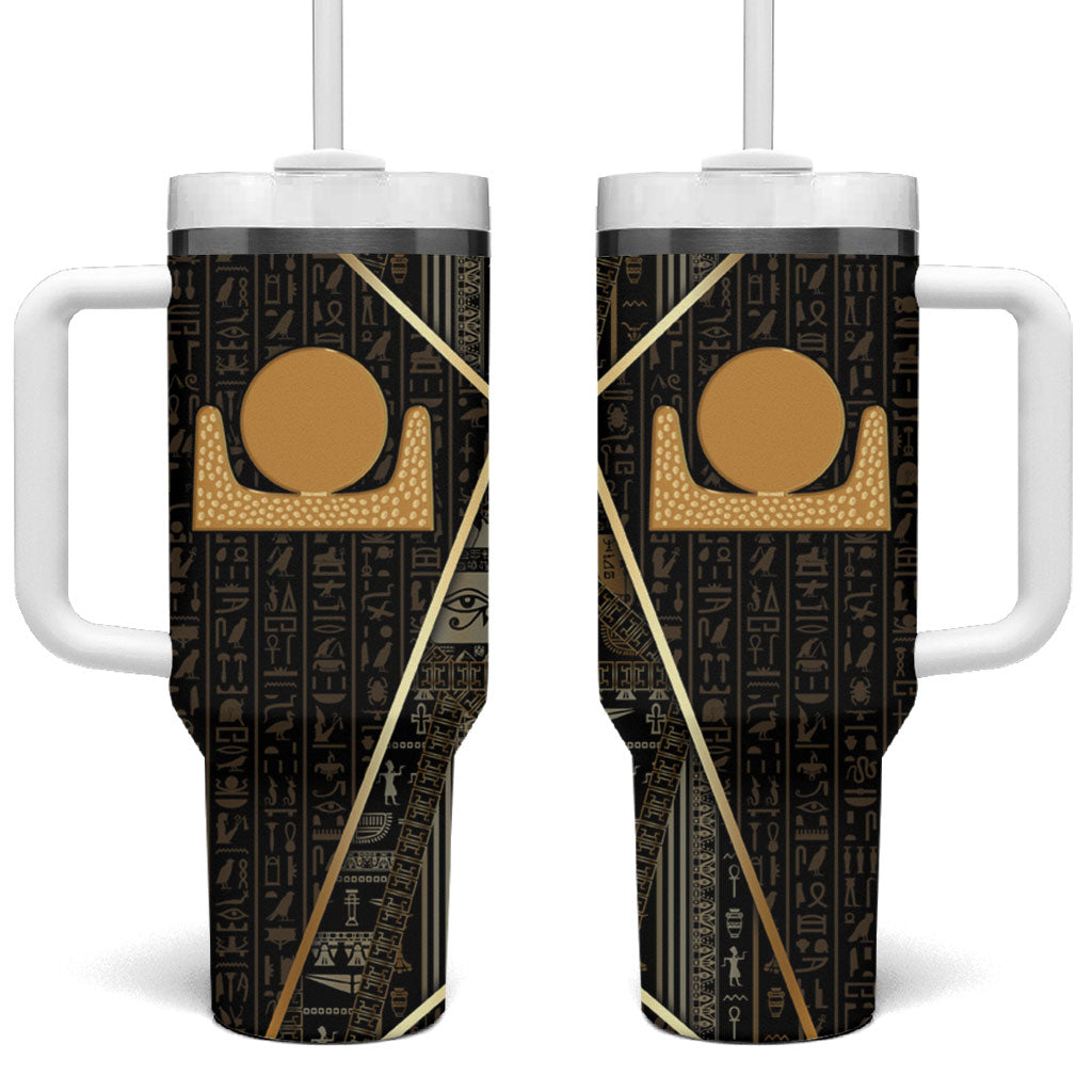 Egypt Akhet Tumbler With Handle Ancient Mythology Horizon Sun Disk