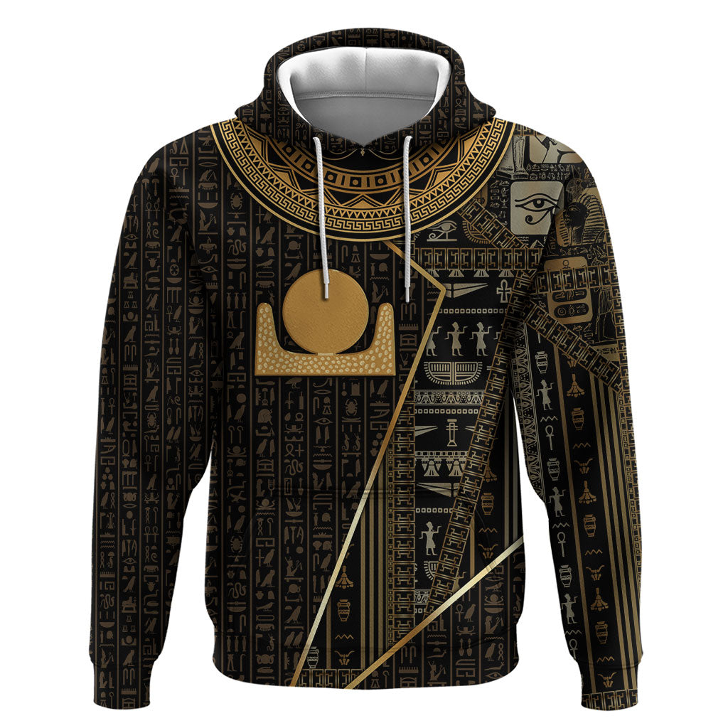 Egypt Akhet Zip Hoodie Ancient Mythology Horizon Sun Disk