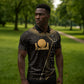 Egypt Akhet Zipper Polo Shirt Ancient Mythology Horizon Sun Disk