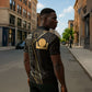 Egypt Akhet Zipper Polo Shirt Ancient Mythology Horizon Sun Disk