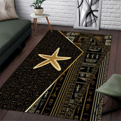 Egypt Seba Area Rug Ancient Mythology Golden Star Royal