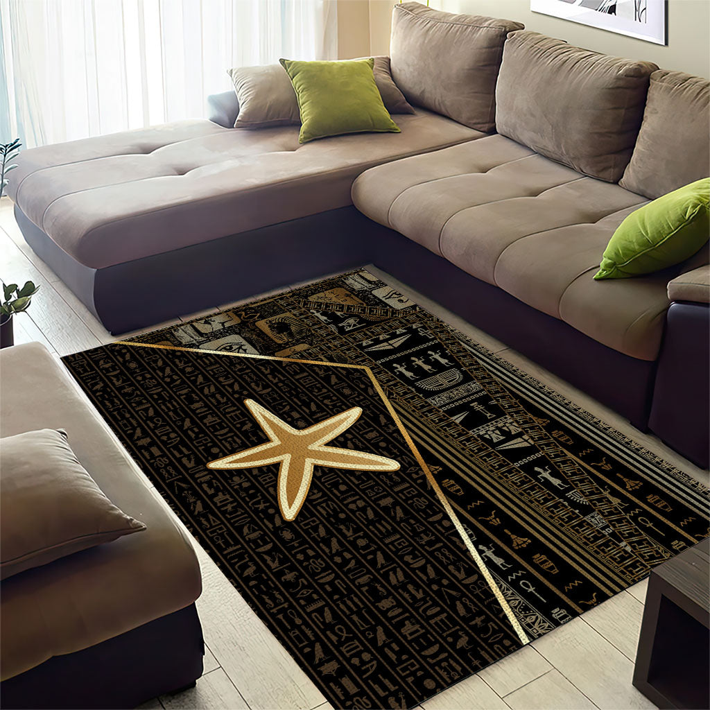 Egypt Seba Area Rug Ancient Mythology Golden Star Royal