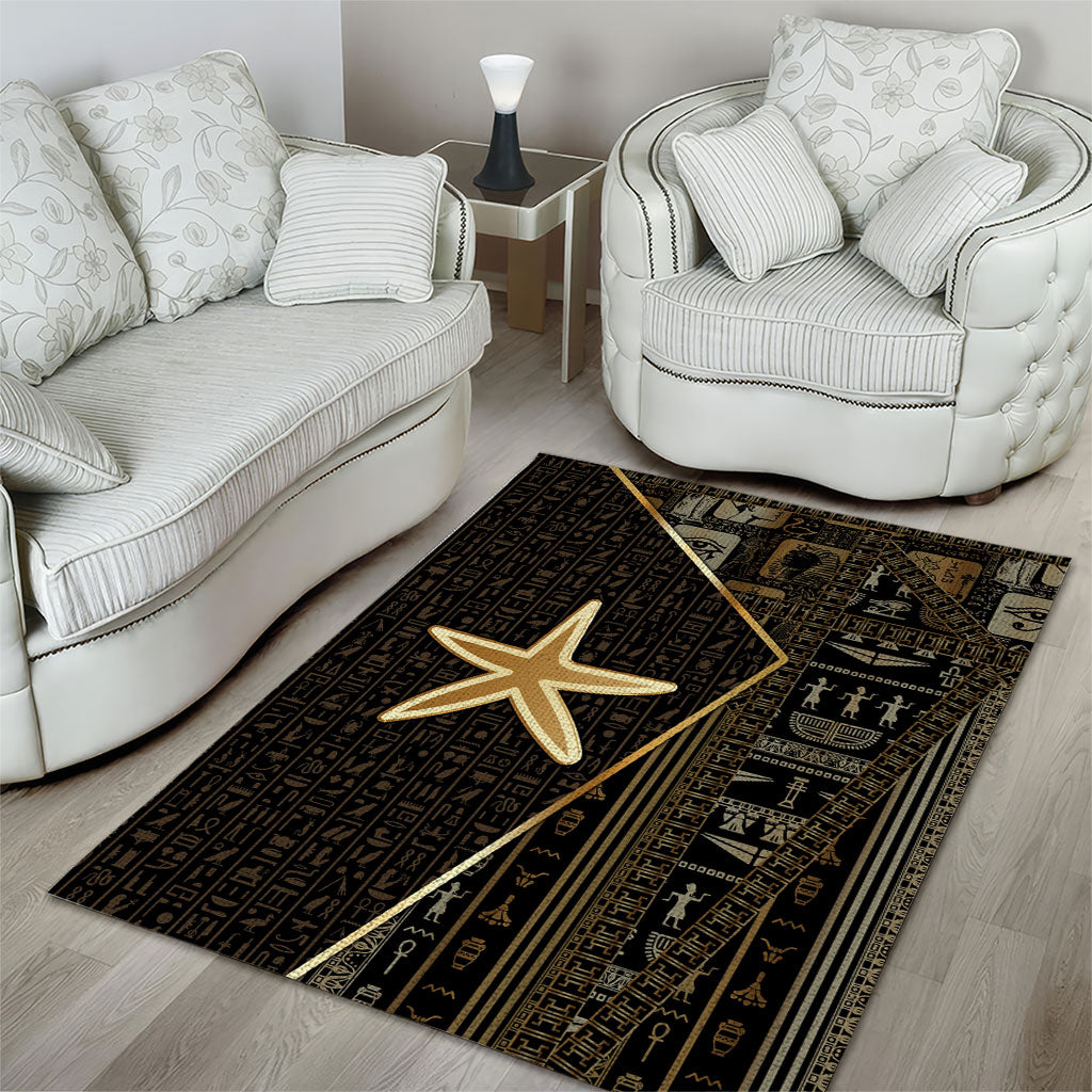 Egypt Seba Area Rug Ancient Mythology Golden Star Royal
