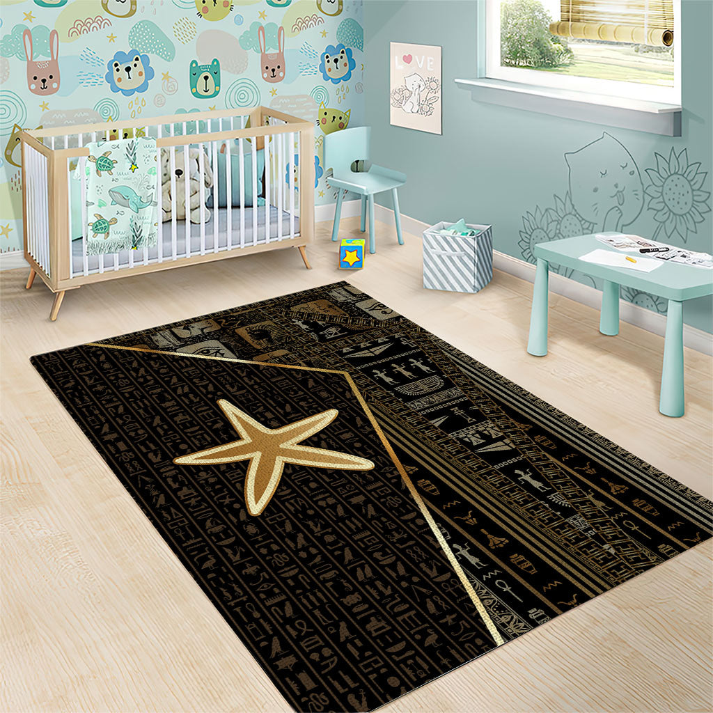 Egypt Seba Area Rug Ancient Mythology Golden Star Royal