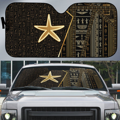 Egypt Seba Auto Sun Shade Ancient Mythology Golden Star Royal