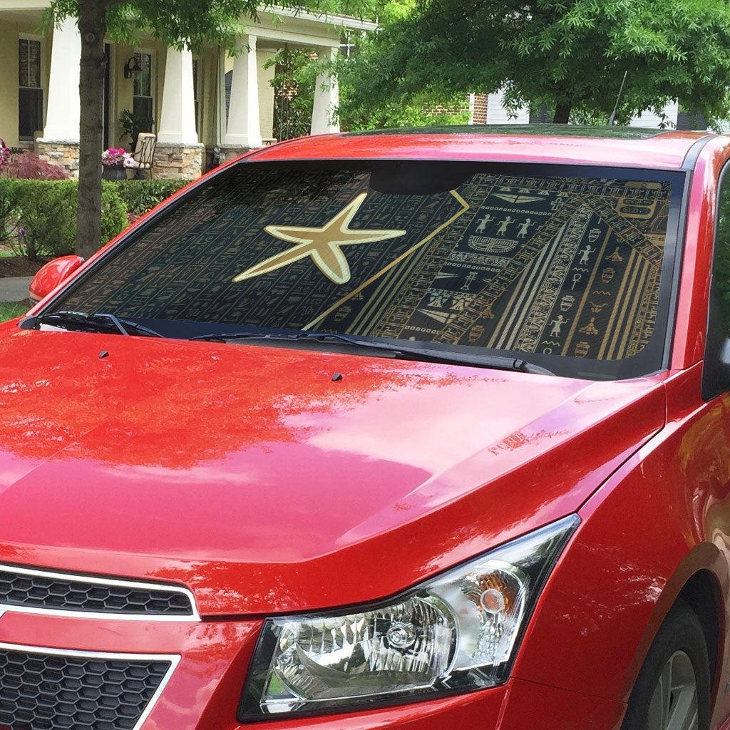 Egypt Seba Auto Sun Shade Ancient Mythology Golden Star Royal