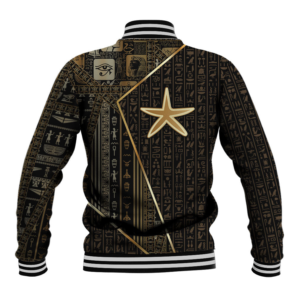 Egypt Seba Baseball Jacket Ancient Mythology Golden Star Royal